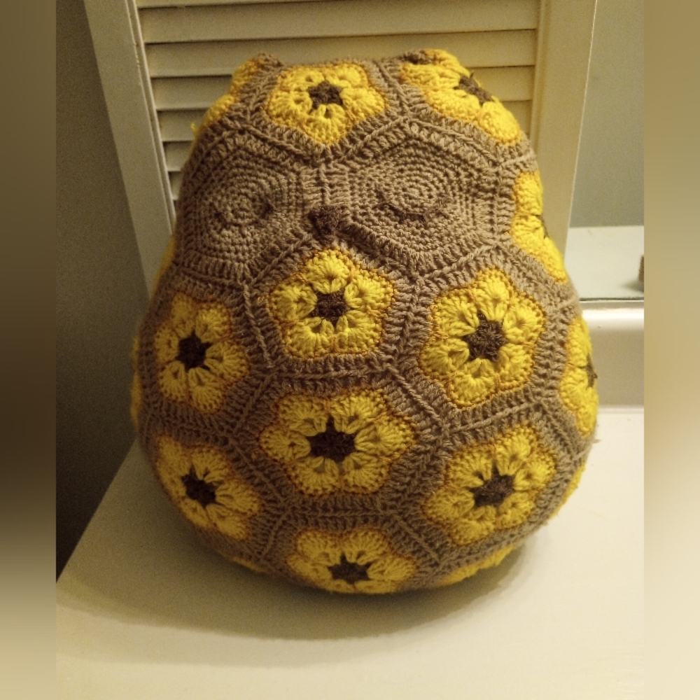 Handmade Crochet Owl Pillow